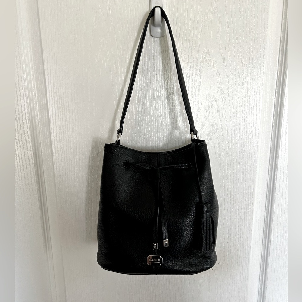 Ralph Lauren Black Bucket Handbag